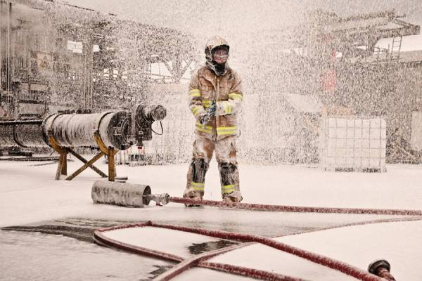 Photograph Jaap Van Den Beukel Fireman on One Eyeland